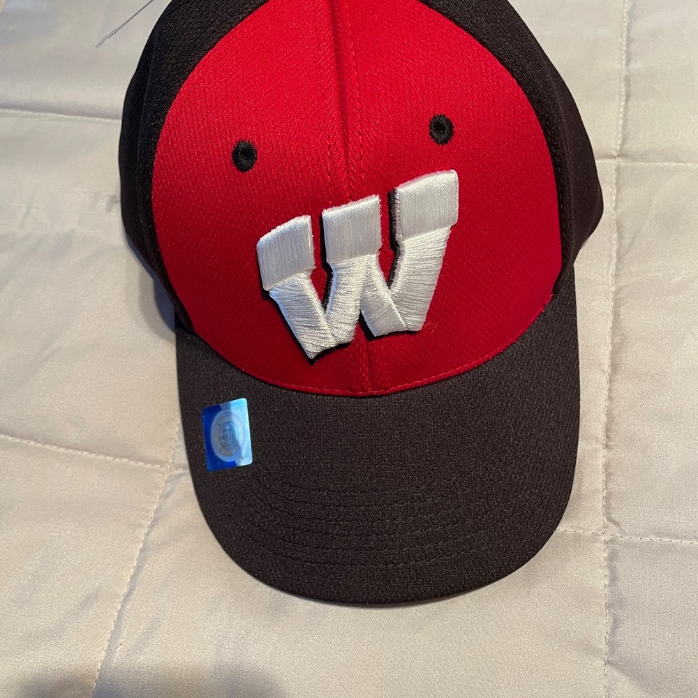 Red and Black WI Badgers Baseball Cap
